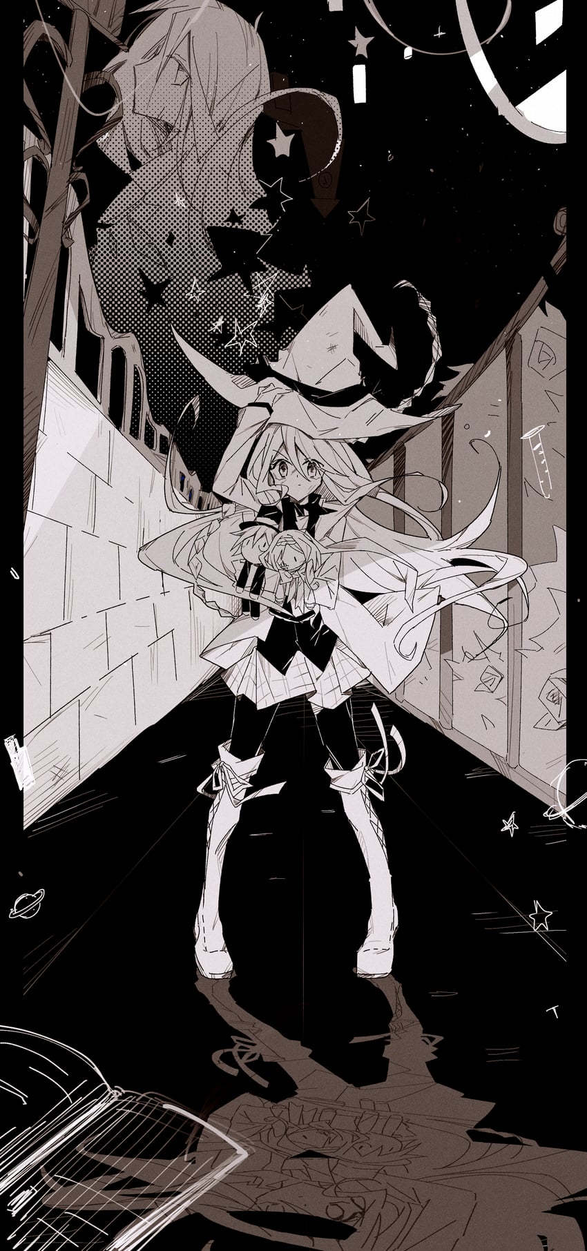 kururingo、saigo no wonderland (vocaloid)、apricot tea (kururingo) 2名女孩 举手 靴子 辫子 角色人偶