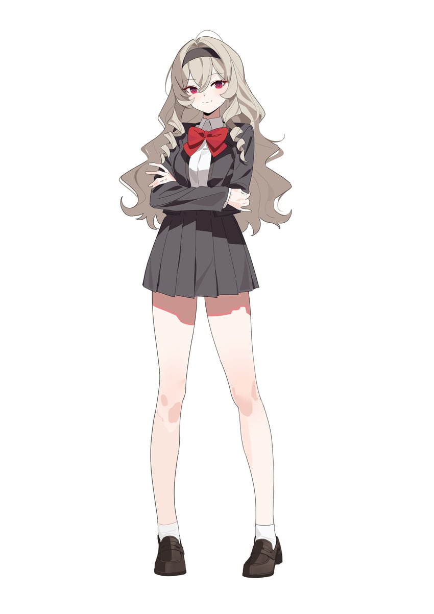少女☆歌剧 Revue Starlight、西条克洛迪娜 1名女孩 短袜 裸腿 黑色发带 黑色夹克
