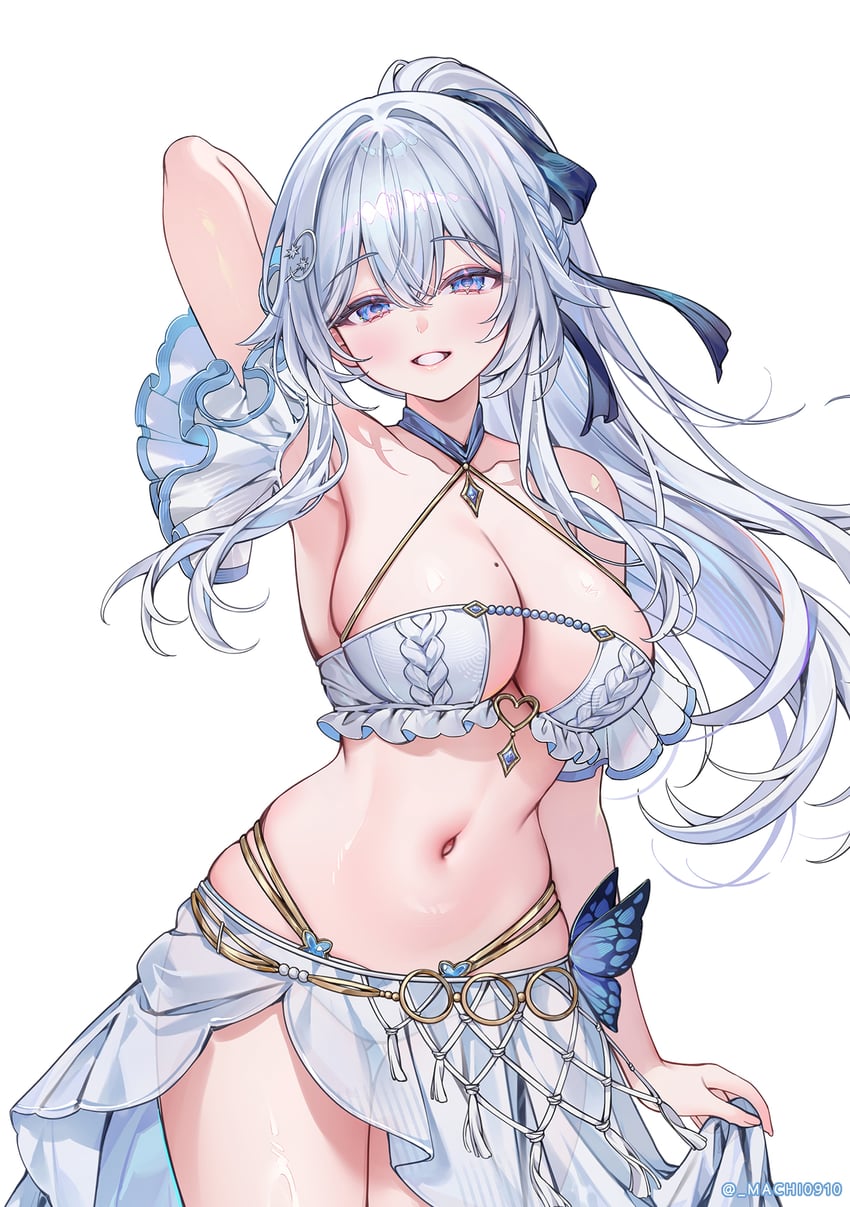 原创、Machi (machi0910) 1名女孩 举手 露肩 比基尼 比基尼裙