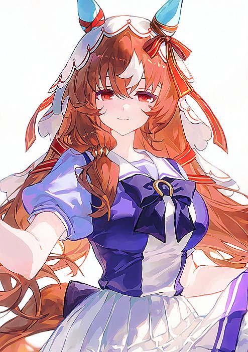 赛马娘、依然爱你 (赛马娘) 1名女孩 异形乳量 (大) 兽耳 脸红 蝴蝶结
