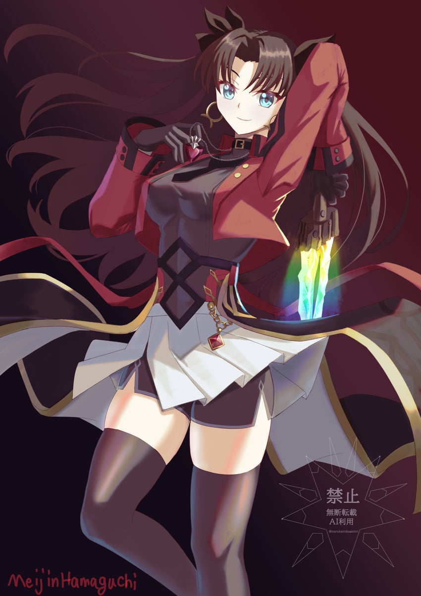 Fate/stay night、Fate系列、崩坏：星穹铁道 1名女孩 黑色手套 黑发 黑色领带 黑衬衫