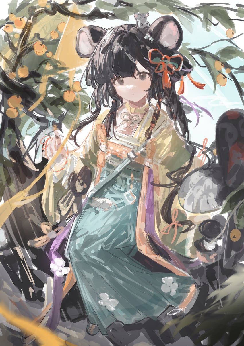 明日方舟、露托娜妲 (明日方舟)、卢托娜达（私语的思念）（明日方舟） 1名女孩 惊讶 兽耳 头上的动物 腿上的动物