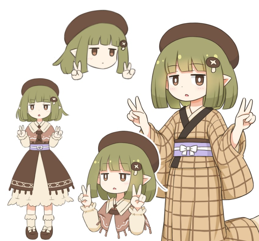 原创、sienit (kitagawa suigetsu) 1名女孩 靴子 棕色靴子 棕色短斗篷 棕色帽子