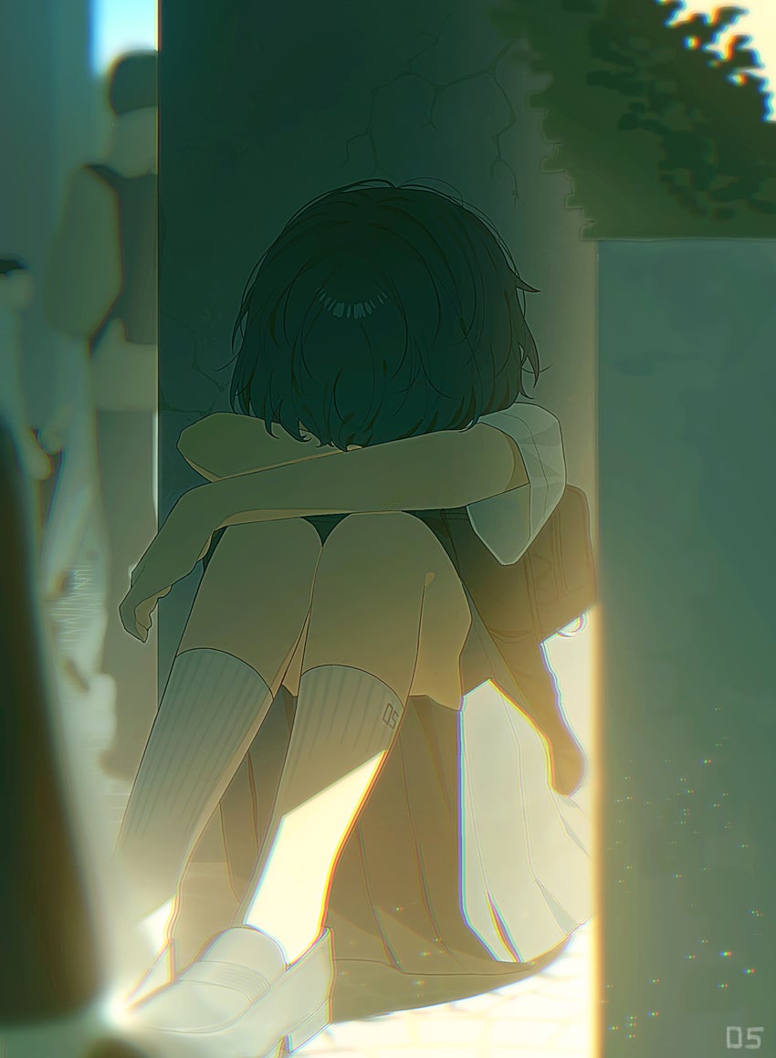 原创 1名女孩 作者名 包 黑发 模糊