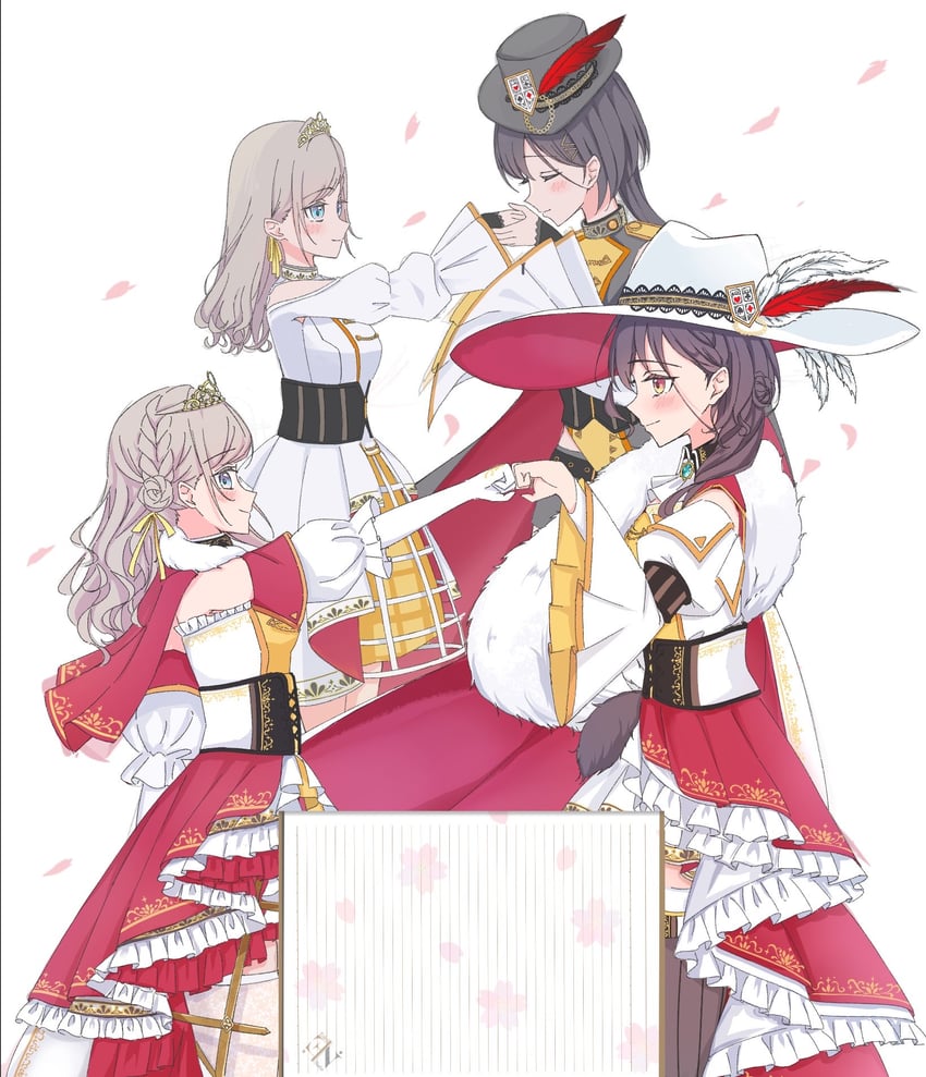 艾德莱德、艾德琳妮、Love Live! 2名女孩 黑发 脸红 辫子 闭嘴