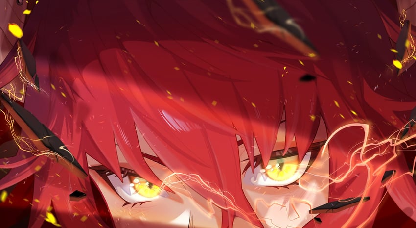 个人势虚拟主播、Zentreya、Zentreya (龙形态) 1名女孩 龙娘 龙角 发光 发光的眼睛