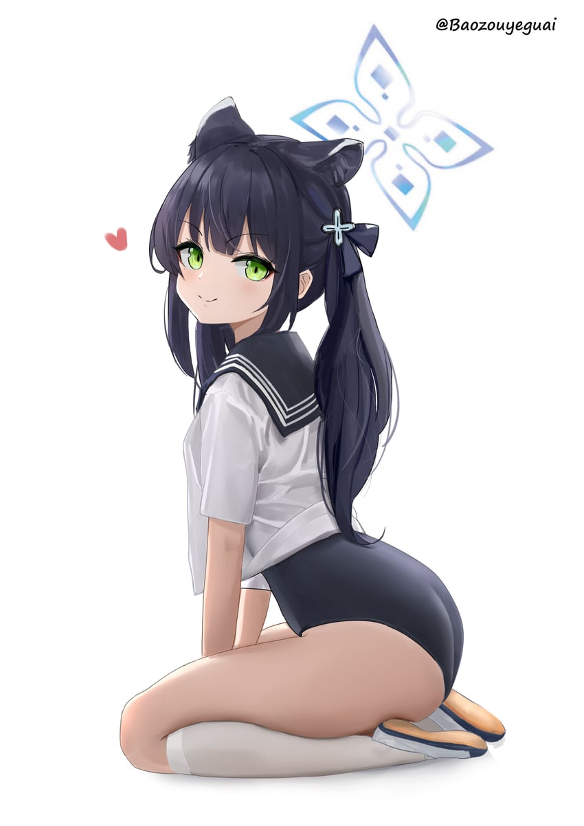 蔚蓝档案、瞬 (蔚蓝档案)、瞬 (幼女) (蔚蓝档案) 1名女孩 幼化 替换服装 兽耳毛 兽耳