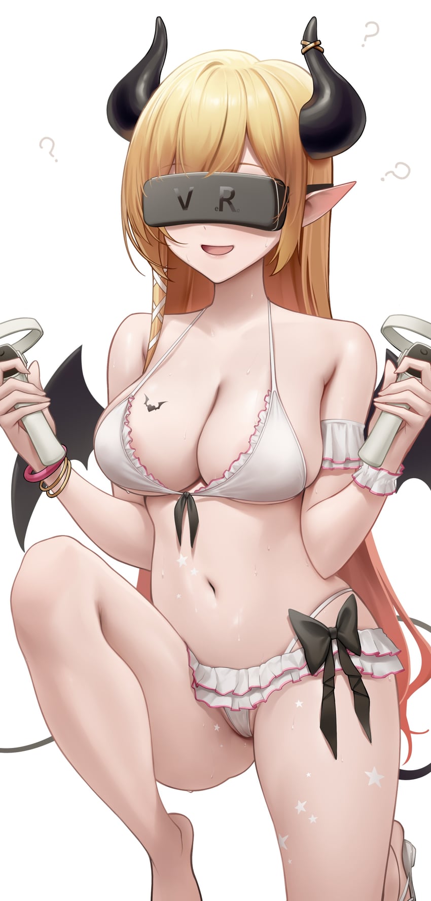 Hololive、愈月巧可 1名女孩 :D 问号 臂环 比基尼