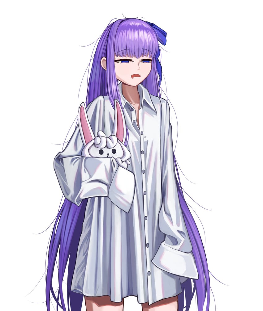 Fate/Grand Order、Fate系列、溶解莉莉丝 (Fate) 1名女孩 半闭眼 手持 长发 乱发
