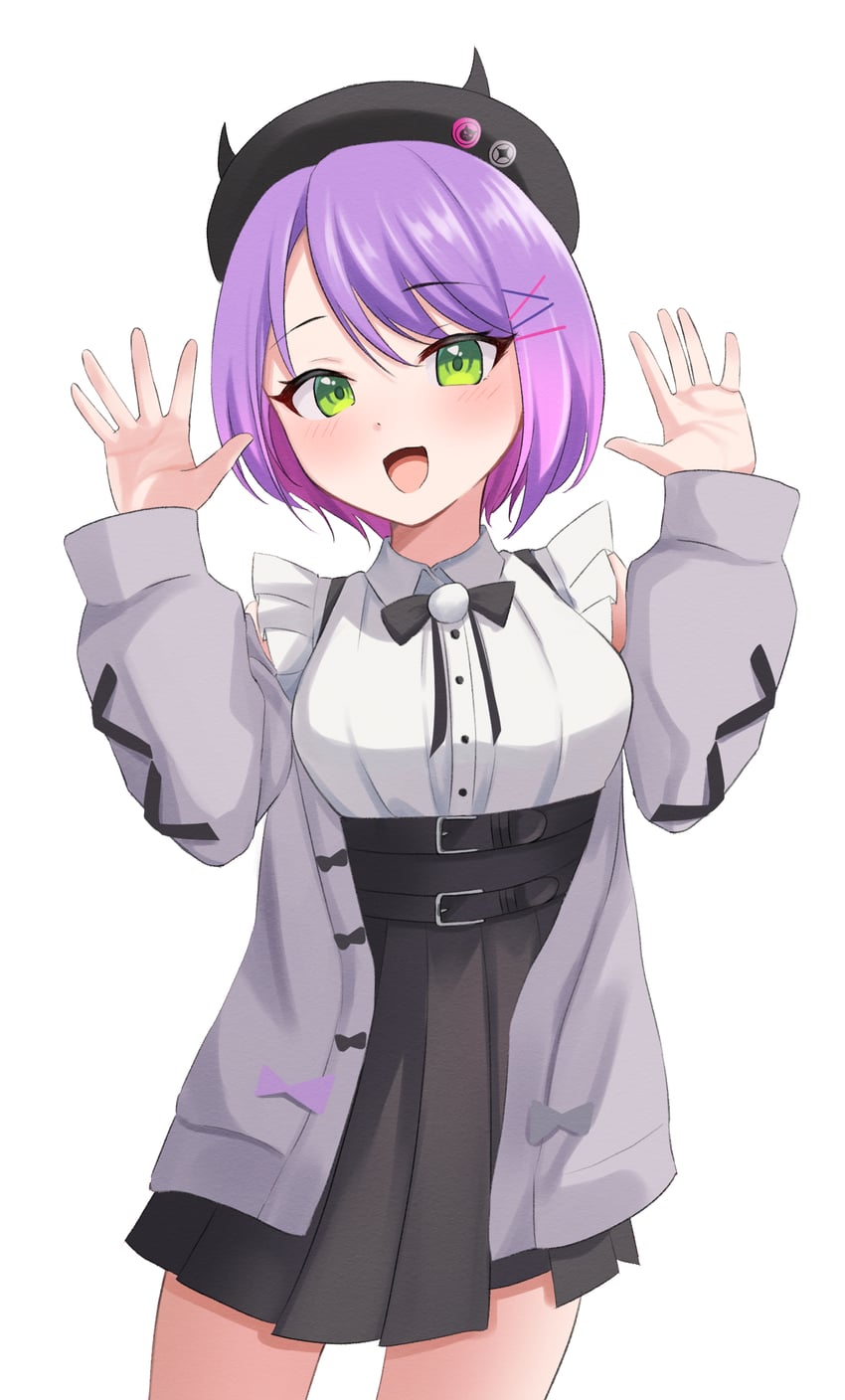 Hololive、常暗永远、常暗永远 (地雷系) 1名女孩 :D 贝雷帽 黑帽子 黑色裙子