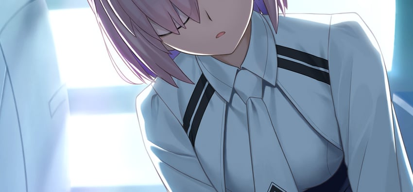 Fate/Grand Order、Fate系列、玛修·基列莱特 1名女孩 黑框眼镜 有领衬衫 室内 夹克