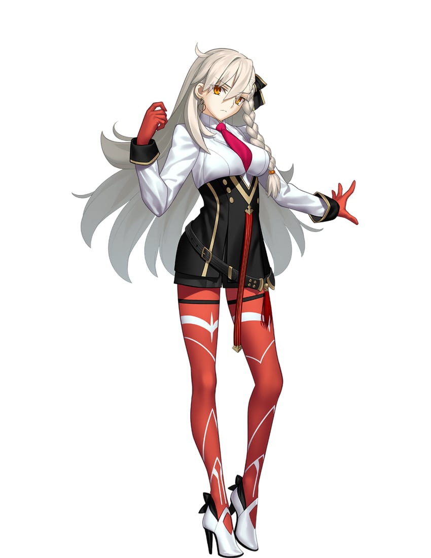 Fate/Grand Order、Fate系列、奥尔加玛丽·阿尼姆斯菲雅 1名女孩 呆毛 黑色丝带 黑色短裤 辫子