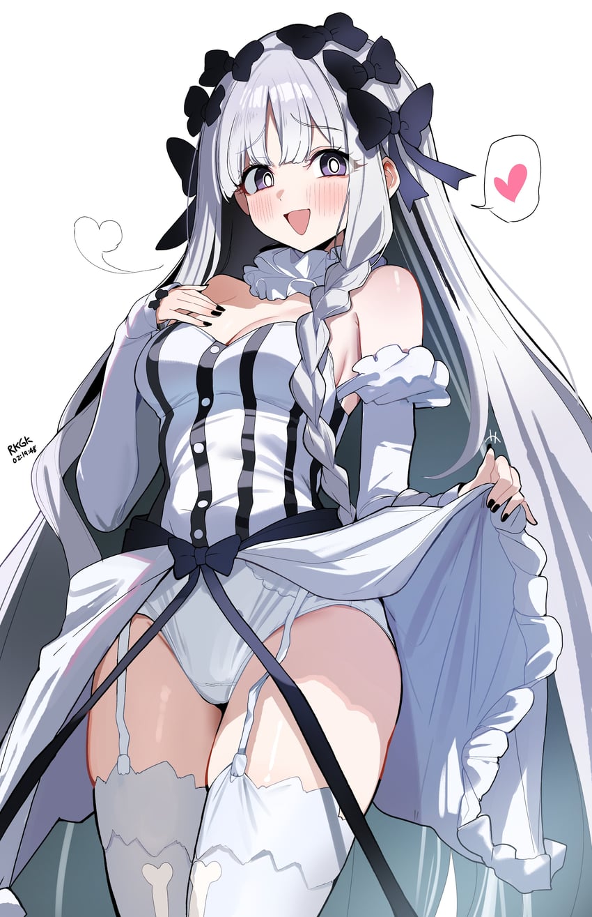 Fate/strange Fake、Fate系列、弗兰切斯卡·普雷拉蒂 (Fate) 1名女孩 露肩 黑色蝴蝶结 黑瞳 脸红