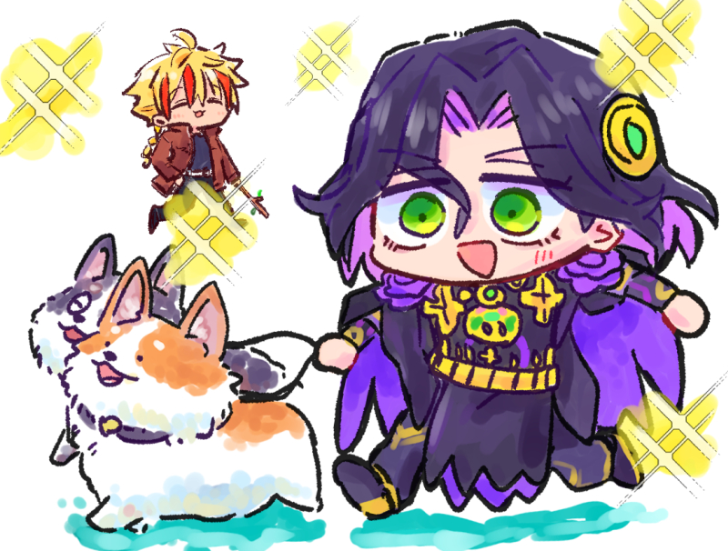 Fate/Grand Order、Fate系列、约翰·拉克兰 (Fate) 2个男孩 :D 动物 黑发 黑裤子
