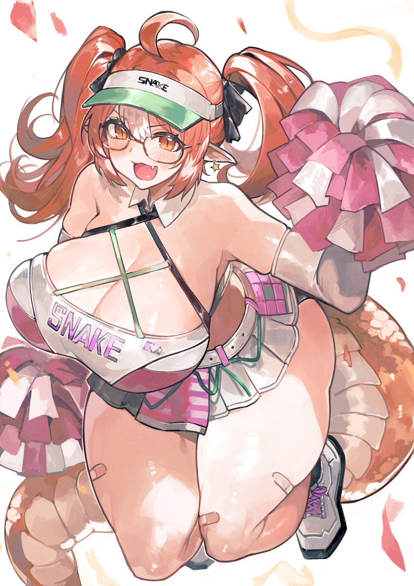 硅钼铅矿 (明日方舟)、铅黄 (跃动节拍) (明日方舟) 创可贴 腿上的创可贴 乳房 啦啦队员 巨乳