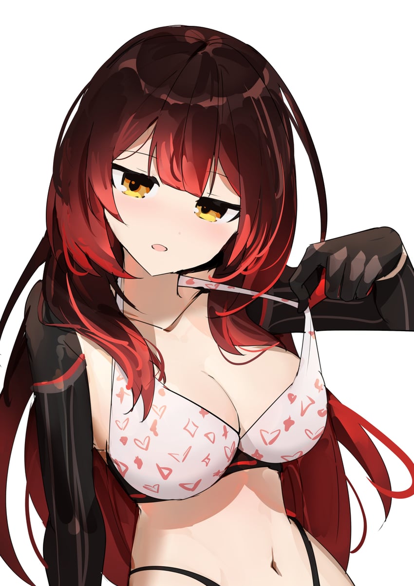 Hololive、萝卜子 1名女孩 脸红 胸罩 乳房 棕发