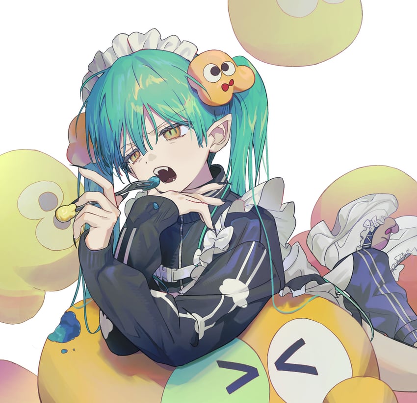 原创 1名女孩 黑色连衣裙 黑色指甲 蝴蝶结 连衣裙