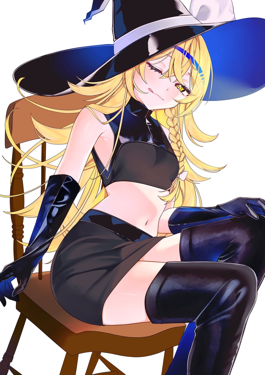 东方Project、雾雨魔理沙 1名女孩 替换服装 金发 乳房 及肘手套