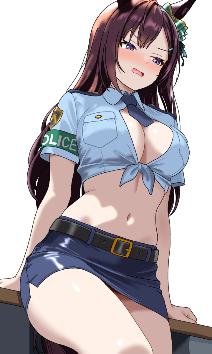 赛马娘、目白多伯 (赛马娘) 1名女孩 兽耳 黑发 脸红 马耳