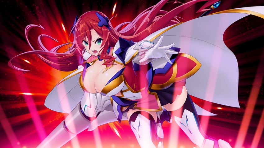 shinsou kenki arch saver、arch clover、sephilia grandeel 1名女孩 生气 水色瞳 铠甲 攻击