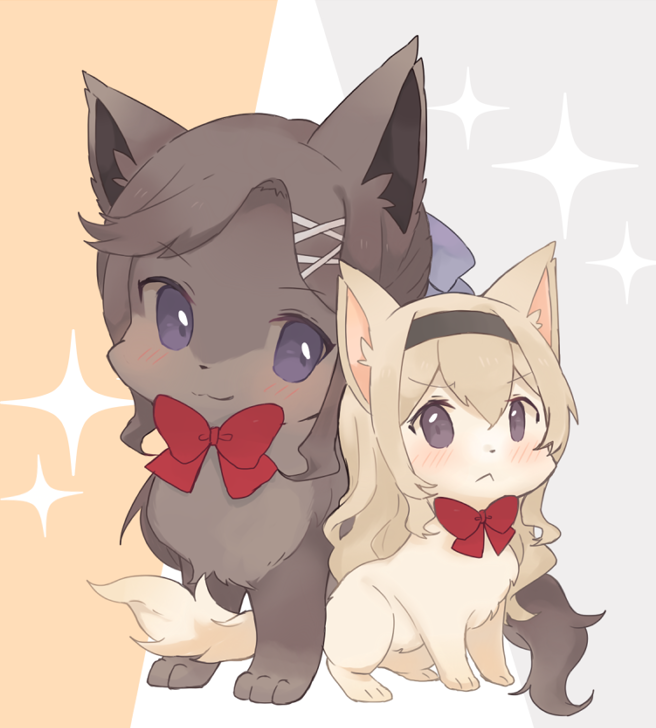 少女☆歌剧 Revue Starlight、西条克洛迪娜、天堂真矢 动物 动物焦点 长毛的动物 动物化 黑色发带