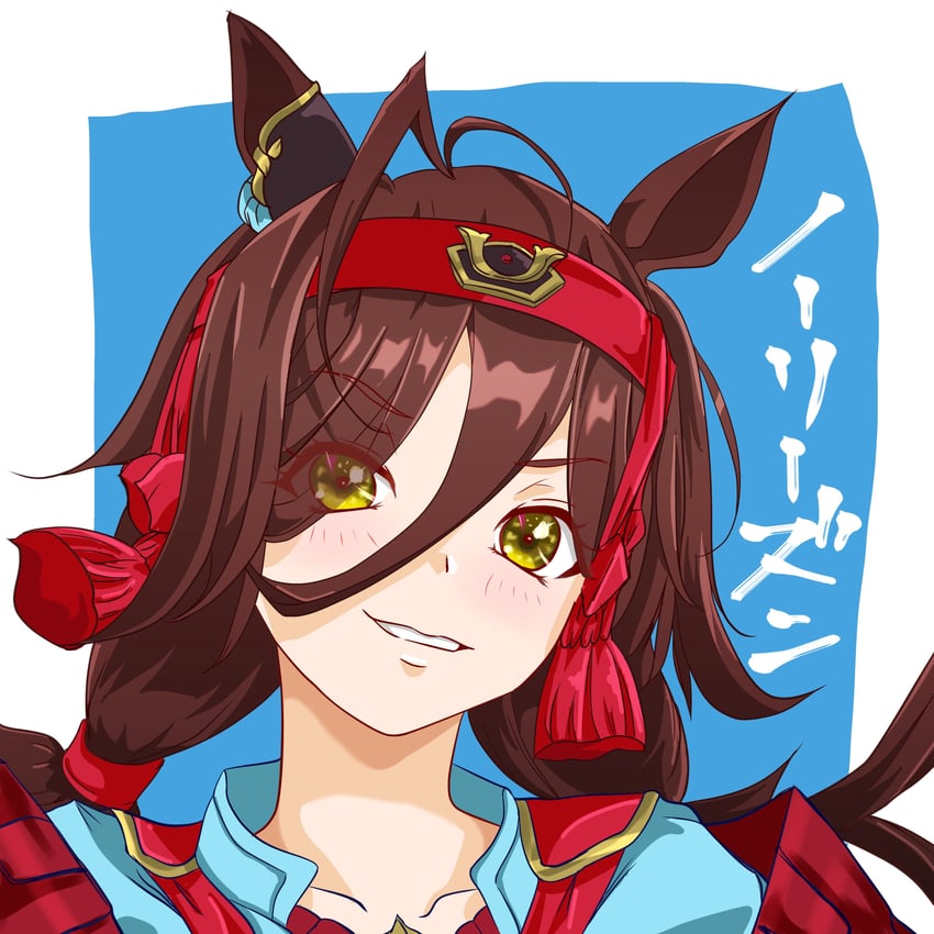 赛马娘、无理由 (高速红色装甲) (赛马娘)、理由无 (赛马娘) 1名女孩 兽耳 呆毛 铠甲 脸红