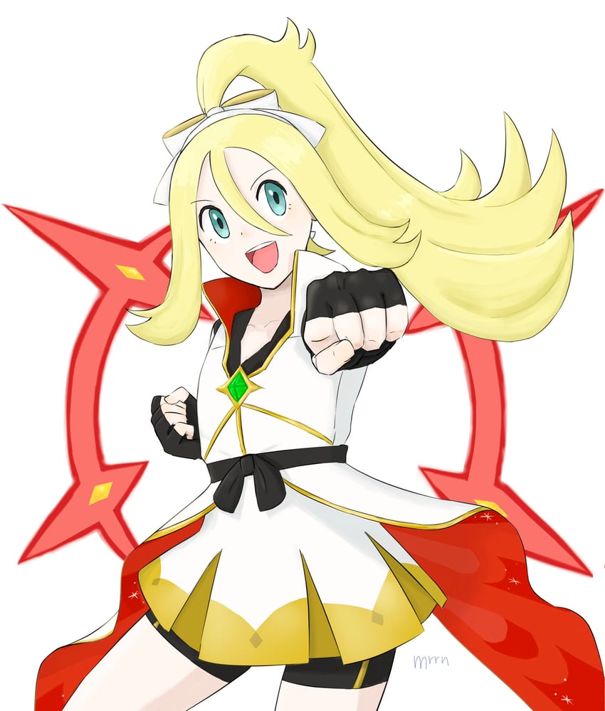 宝可梦、宝可梦大师 EX、korrina (arc suit) (pokemon) 1名女孩 :D 骑行裤 黑色手套 金发