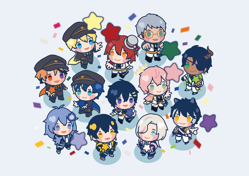 HOLOSTARS、荒咬皇牙、阿兰德斯 (Holostars) 6个以上男孩 兽耳 水色瞳 黑发 黑帽子