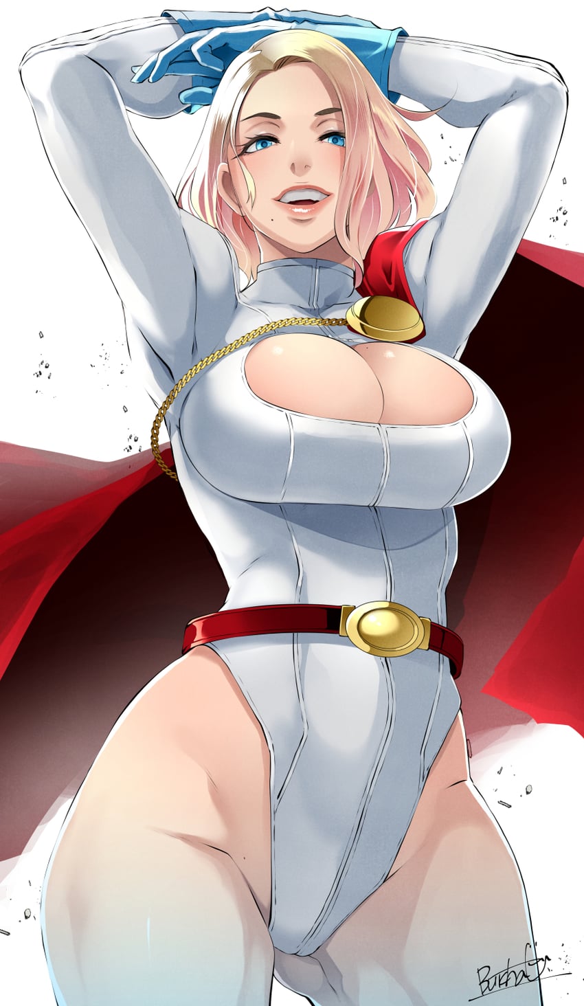 DC漫画、神力女郎 1名女孩 金发 蓝眼 蓝色手套 乳房