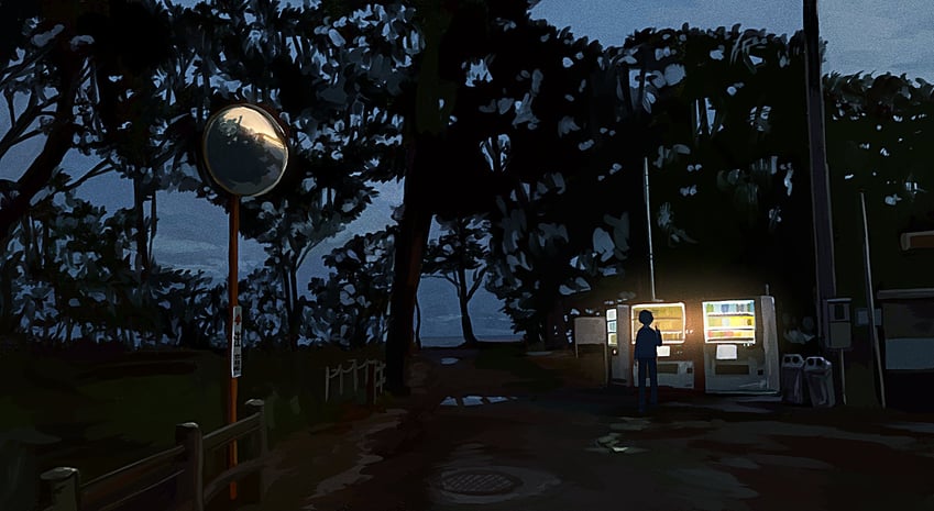 原创 1名男孩 云 多云天空 栅栏 草地