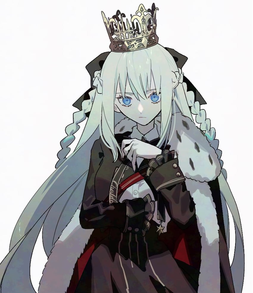 Fate/Grand Order、Fate系列、摩根勒菲 (Fate) 1名女孩 黑色蝴蝶结 黑色连衣裙 蓝眼 蝴蝶结