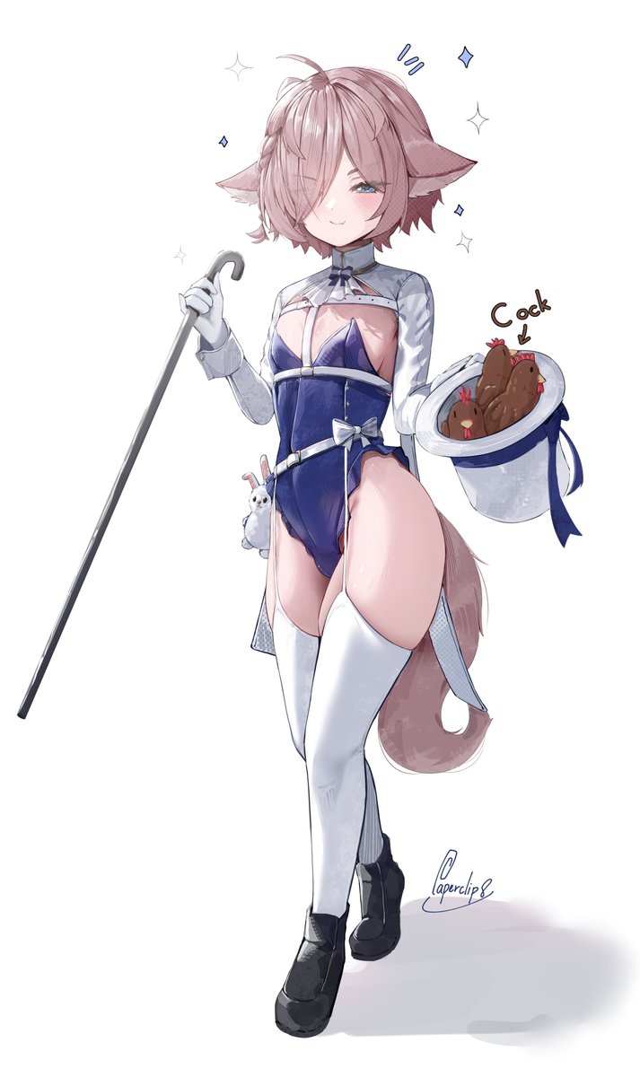 个人势虚拟主播、kitsen (vtuber) 1名男孩 兽耳 鸟 黑鞋 蓝眼