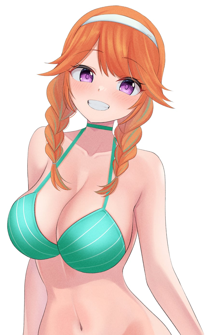 Hololive、小鸟游琪亚拉 1名女孩 比基尼 脸红 辫子 乳房