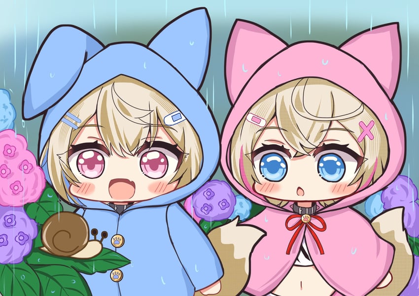 Hololive、Hololive英语、芙华瓦·阿比斯嘉德 2名女孩 兽耳 创可贴 创可贴发饰 金发