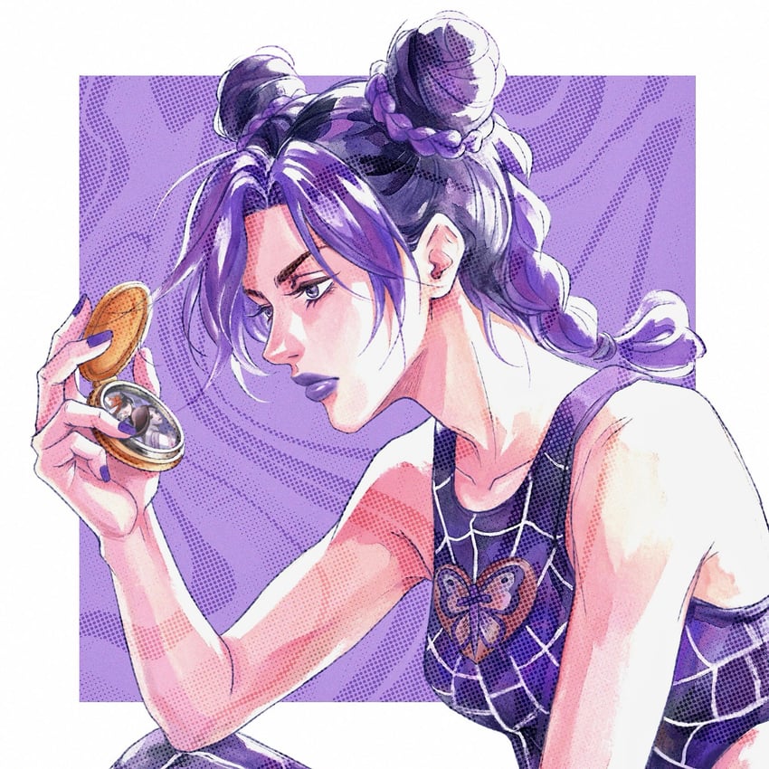 JOJO的奇妙冒险、空条徐伦 1名女孩 黑发 边框 辫子 辫子马尾