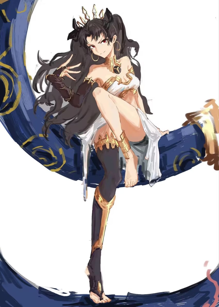 Fate/Grand Order、Fate系列、伊什塔尔 (Fate) 1名女孩 护臂 臂环 不对称腿部穿着 不对称袖子