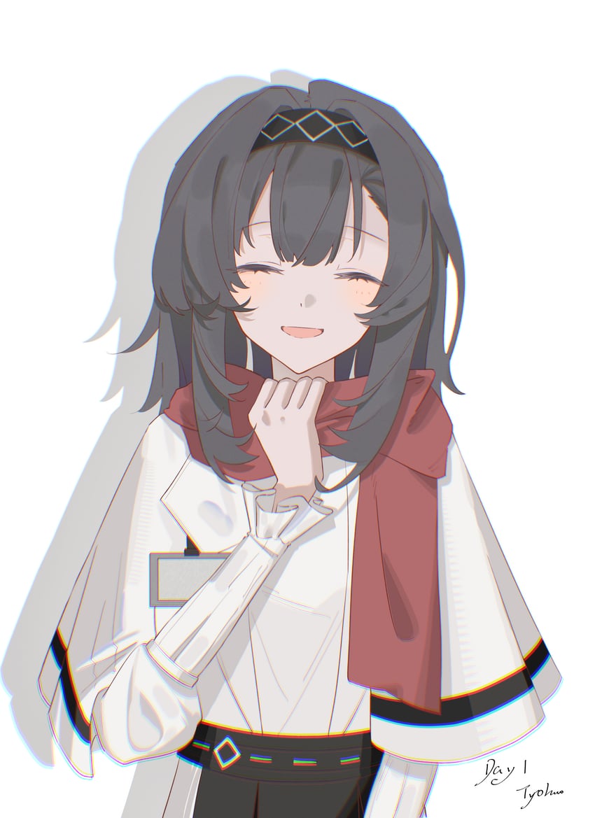 明日方舟、普瑞赛斯 (明日方舟) 1名女孩 :D 微笑 作者名 黑发