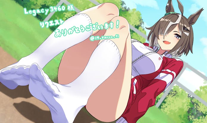 赛马娘、统领 (赛马娘) 1名女孩 :D 呆毛 兽耳 蓝眼