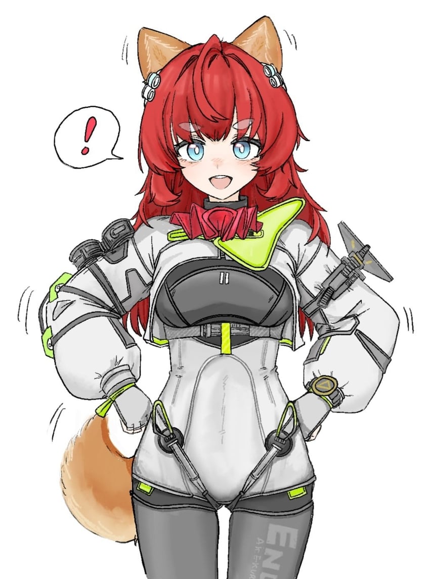 明日方舟、明日方舟：终末地、阿克克利（明日方舟） ! 1名女孩 :D 兽耳 蓝眼