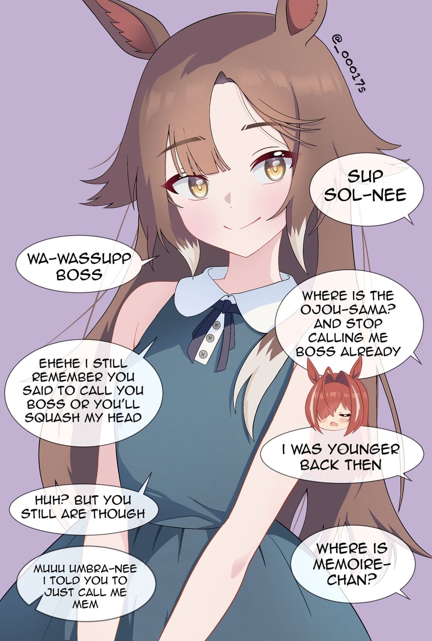 原创、赛马娘、伏特加 (赛马娘) 2名女孩 兽耳 露肩 蓝色连衣裙 脸红