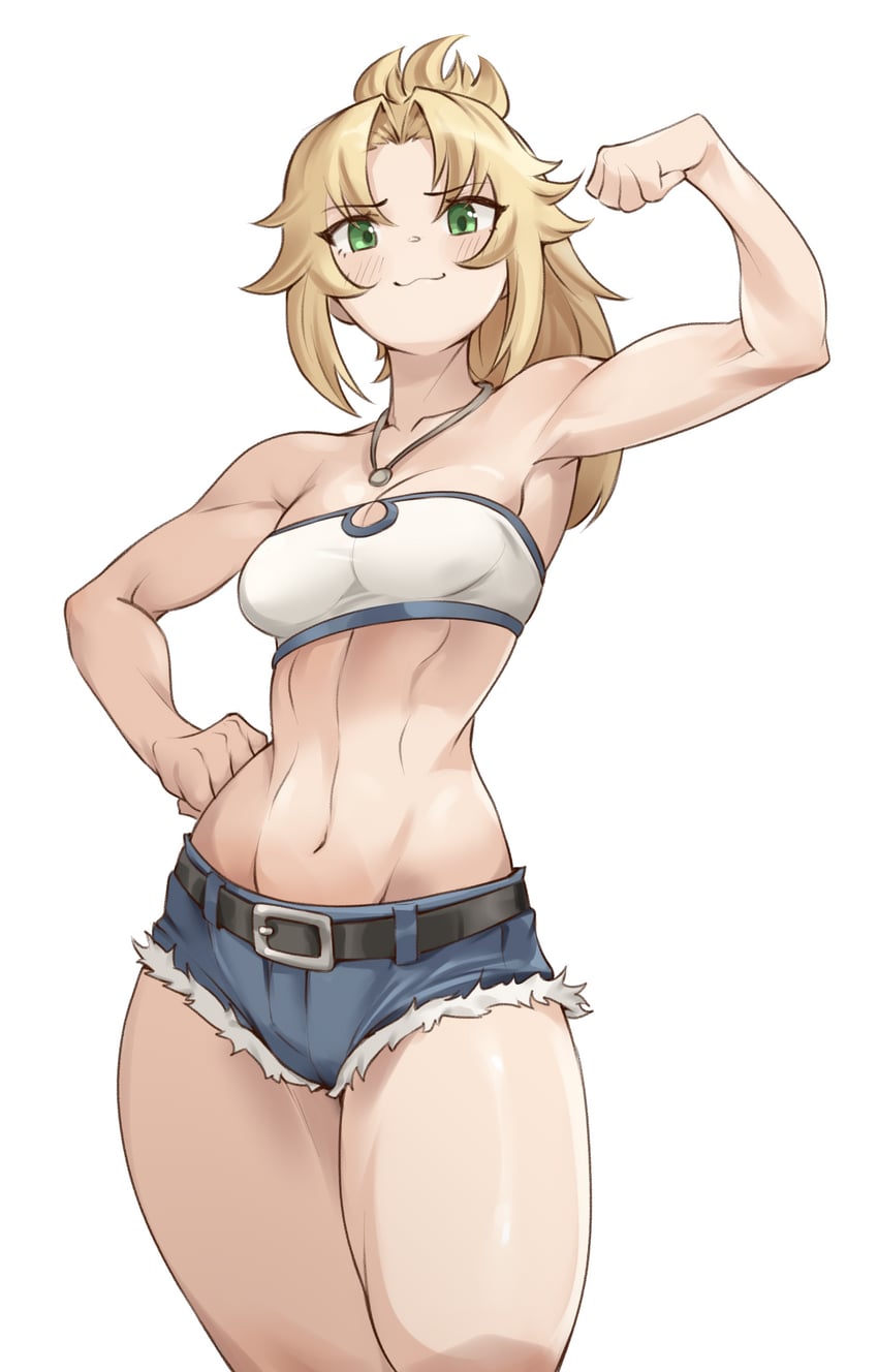 Fate/Apocrypha、Fate系列、莫德雷德 (Fate) 抹胸 露肩 腰带 黑色皮带 乳房