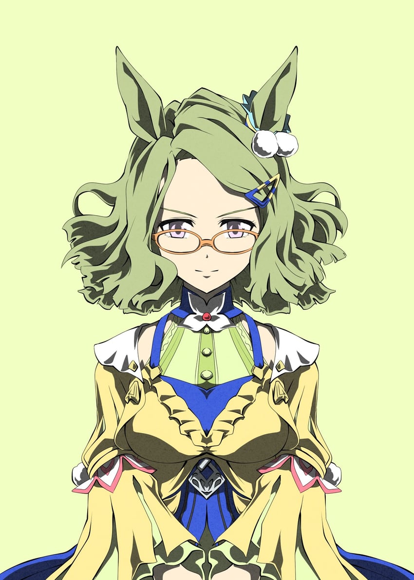 赛马娘、空气神宫 (继承的希望) (赛马娘)、空中弥赛亚 (赛马娘) 1名女孩 兽耳 乳房 闭嘴 连衣裙
