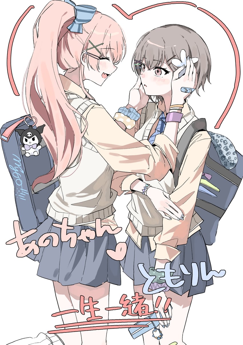 BanG Dream!、Bang Dream! It's MyGO!!!!!、三丽鸥 2名女孩 包 包包挂饰 创可贴 蓝色包包