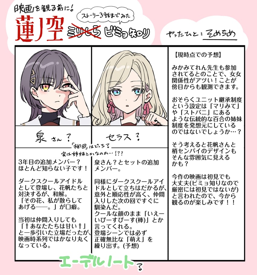Love Live!、Love Live! 莲之空女学院学园偶像部、赛拉斯·柳田·利琳费尔德 2名女孩 黑发 蓝眼 棕色连衣裙 棕发