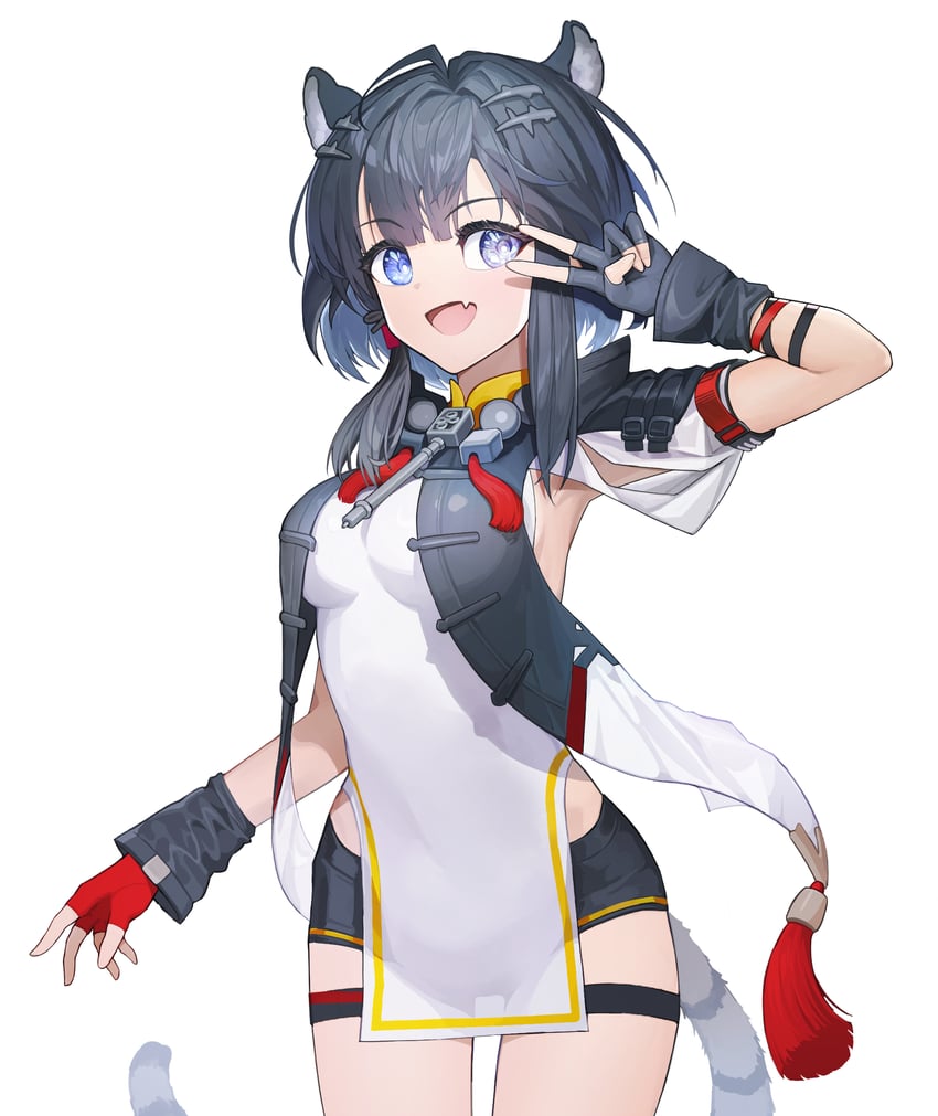 明日方舟、明日方舟：终末地、糖糖 (明日方舟) 1名女孩 :D 呆毛 异形乳量 (大) 兽耳