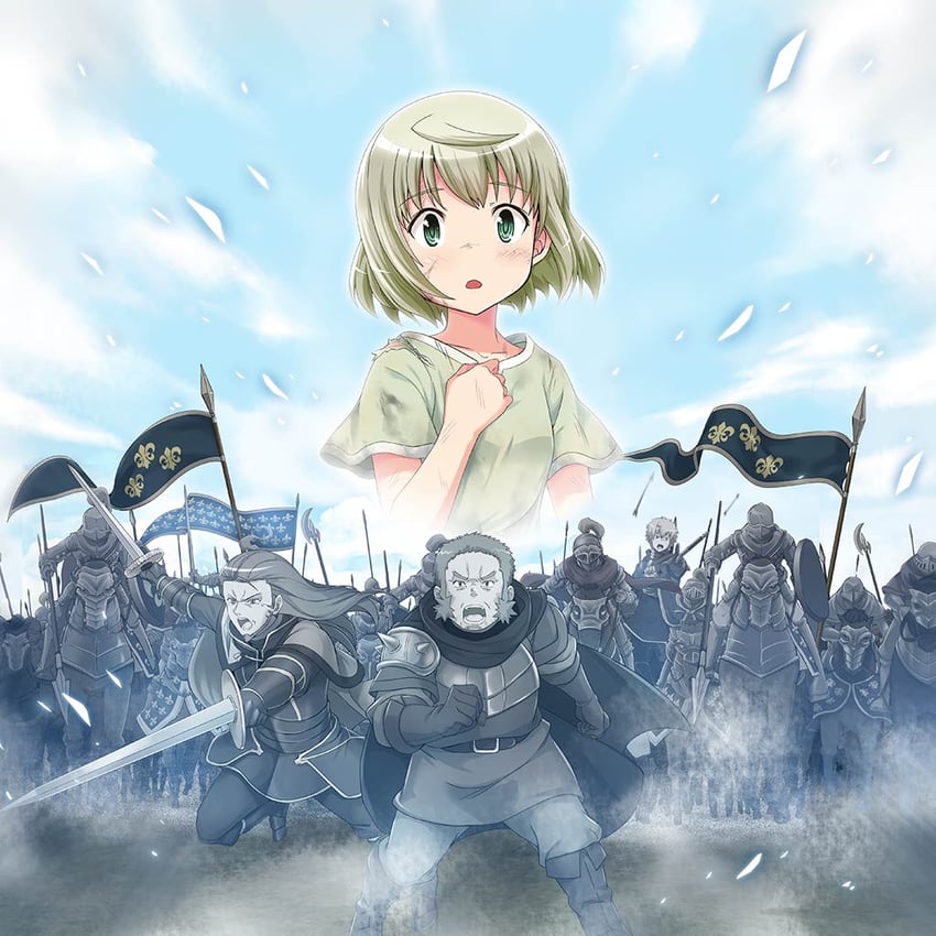 魔法纪录 魔法少女小圆外传、魔法少女小圆、魔法少女塔特玛吉卡 1名女孩 3个男孩 铠甲 军队 裸臂