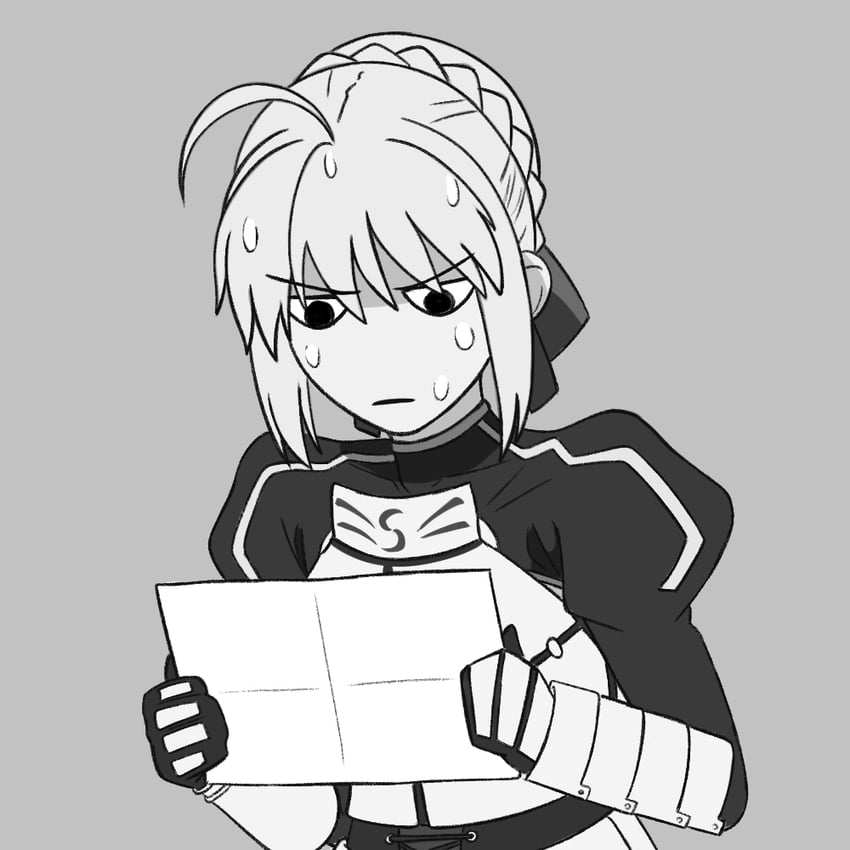 Fate/stay night、Fate系列、阿尔托莉雅·潘德拉贡 (Fate) 1名女孩 呆毛 铠甲 辫子 编发基底