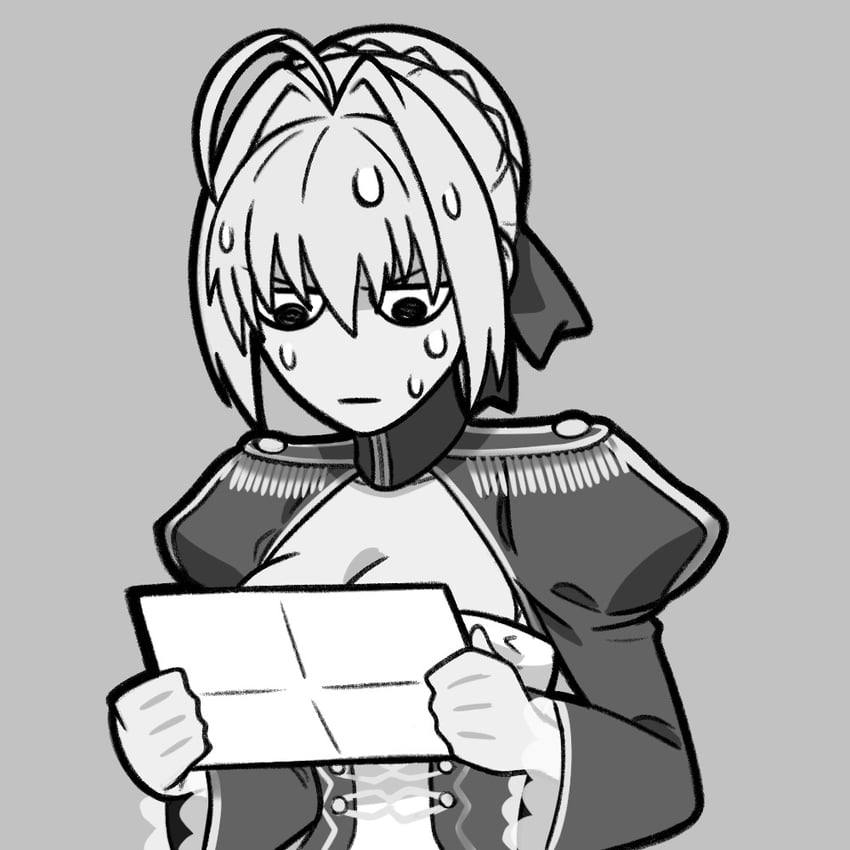 Fate/Extra、Fate系列、尼禄·克劳狄乌斯 (Fate) 1名女孩 呆毛 辫子 编发基底 乳房