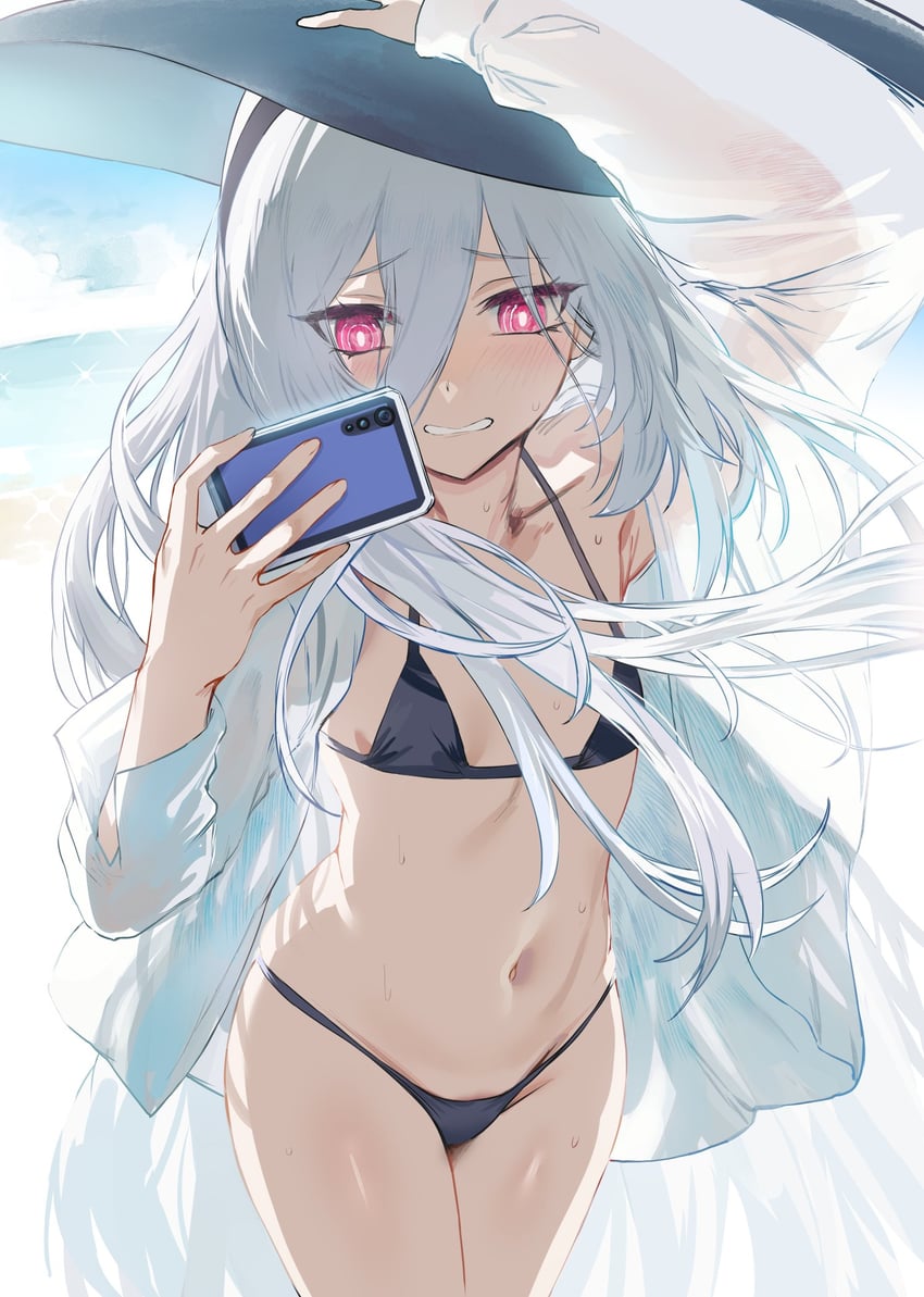 二次元插画 长发