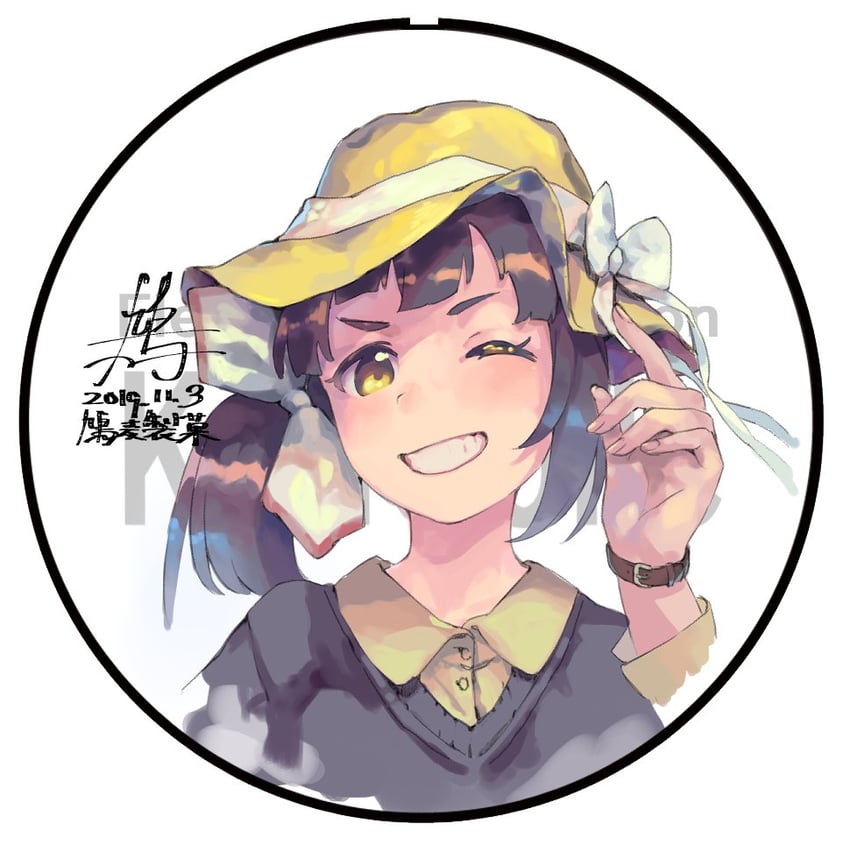 舰队Collection、藤波（舰队收藏） 1名女孩 替换服装 黑色毛衣 有领衬衫 版权名